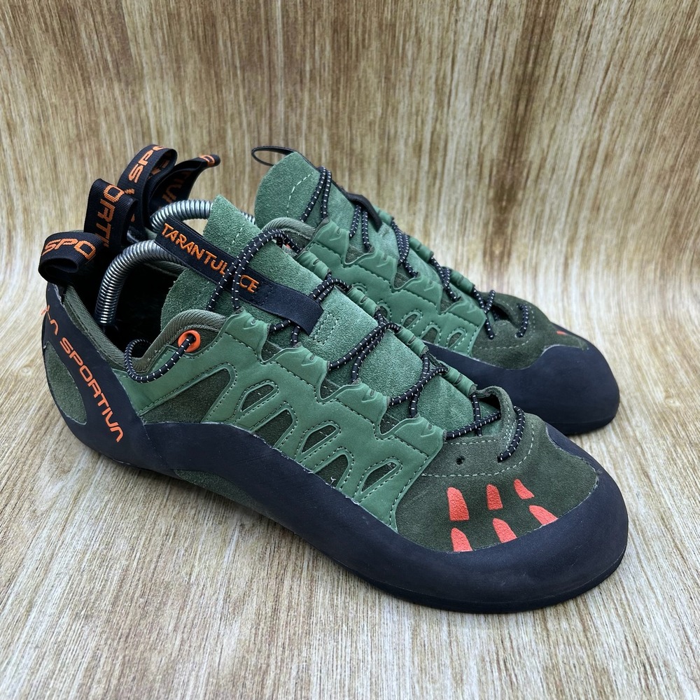 La Sportiva Tarantulace Climbing Shoes Men's Size 11 Green Bouldering 10Q-600702